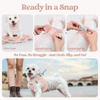 rabbitgoo Dog Harness Small Sized and Leash Set, Step in Soft Light Puppy Vest, Breathable Mesh Pet Harness, Reflective for Outdoor Safe Walking, Pink XXXS