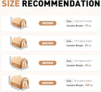 Dog House Indoor, Dog Beds with Privacy Door, Washable Pet Bed Tent, Warm Soft Dog Bed Cave,for Small Medium Extra Large Dogs (Brown, XL)