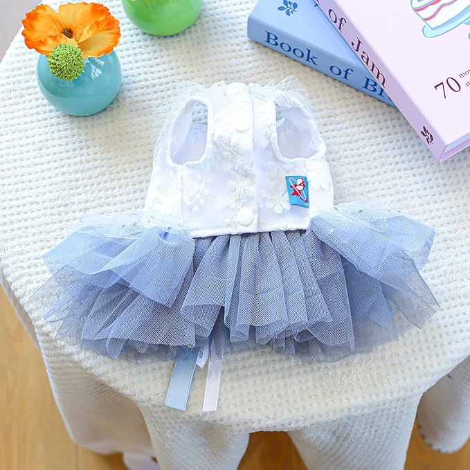 Furbabycare® Elegant Sweet Fashion Puppy Dog Blingbling Princess Skirt Pet Dog Lace Cake Camisole Tutu Dress K-1-andromeda X-Small