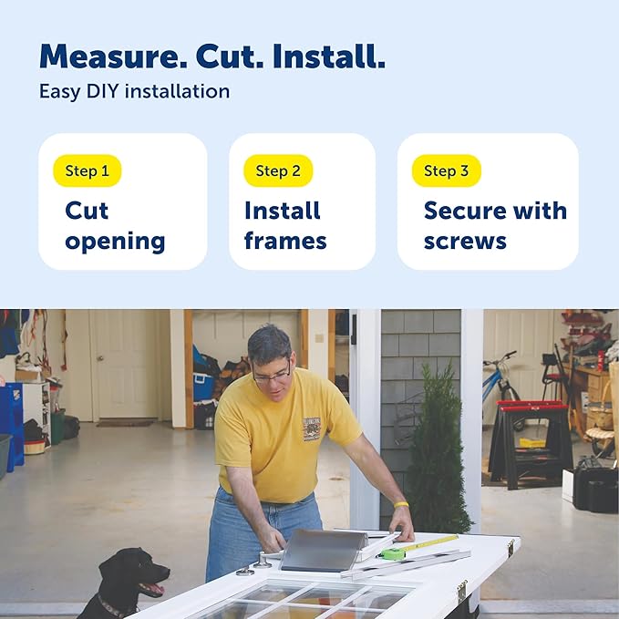 PetSafe Freedom Aluminum Dog and Cat Door - Durable Frame - Small, Medium, Large, X-Large