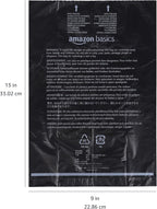 Amazon Basics Dog Poop Leak Proof Bags with Dispenser and Leash Clip, Unscented, 13" x 9", 600 Count