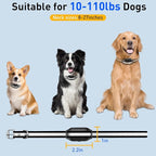 Vibrating Dog Collar - Vibration Collar for Dogs Training, No Shock Dog Training Collar with Remote Upgraded 3300ft Range, 9 Style Tones and Vibration Collar, White