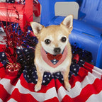 FUAMEY Dog Tuxedo American Flag for Large Dogs,Dog Formal Suit Dogs Attire Pet Bow Tie Puppy Party Costumes Cat Tux Outfits Pets Bandana Cosplay Adjustable Bowties 4th of July Independence Day XL