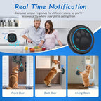 Soft Ring Blk Dog Bells to Go Outside - Wireless Dog Door Bell with 1000ft Range, 60 Melodies, LED, Waterproof Potty Training Bell for Dogs - Dog Door Bells for Potty Training(2 Receivers & 1 Bell)