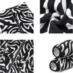 Fleece Dog Coat for Small Medium Dog,Pullover Pajamas Jumpsuit Bodysuit Puppy Coats with Legs, Pet Windproof Warm Cold Weather Jacket Full Body Vest Cozy Snowsuit Outfit Clothes (Zebra Striped, L)