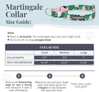 Lucky Love Dog Martingale Dog Collar - Adjustable, No-Slip, Comfortable, Durable, Soft Webbing & Stylish Patterned Collar for Male and Female Dogs Ideal for Training & Walking - Laguna, Large