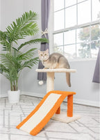 AeroMark Armarkat Model X2101 Two-Level Real Wood Cat Scratcher, Beige/Orange