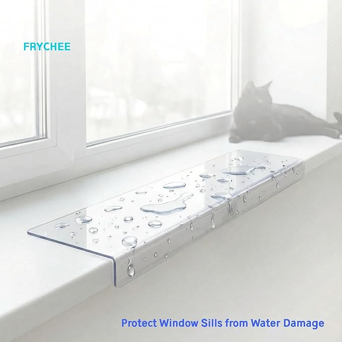 Ultra Clear Window Sill Protector - Scratch & Chew Proof Pet Guard for Dogs & Cats, Easy Install Transparent Ledge Cover, No Residue