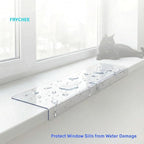 Ultra Clear Window Sill Protector - Scratch & Chew Proof Pet Guard for Dogs & Cats, Easy Install Transparent Ledge Cover, No Residue