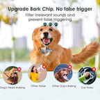Dog Bark Collar Automatic Shock Collar Rechargeable Anti-Bark Training Collar Multifunctional Waterproof Dogs Stop Barker with 6 Safe Training Modes for Dog Weighing Over 8 Pounds (Black)