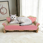SONGWAY Cardboard Cat Scratcher Bed - Couch Shaped Cat Scratching Board, Cute Lounge Bed Scratching Pad for Indoor Cats Resting Playing