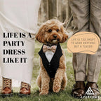 AVERYDAY Dog Tuxedo for Wedding Outfit, Dog Suit and Tie Costumes for Birthday, Halloween, Cosplay, Christmas Party, Pet Formal Wear with Bowtie, Tux for Medium Large Dogs, Bulldog, Labrador, Husky