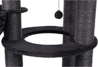 TRIXIE Filippo 50-in Cat Tower, Sisal Scratching Posts, Cat Tree with Hammock, Platforms, Bed, Dangling Cat Toys, Black