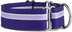 If It Barks - 1.5" Martingale Collar for Dogs - Adjustable - Nylon - Strong and Comfy - Ideal for Training - Made in USA - Large, Grape Crush