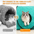Cave cat Bed, Foldable pet Bed, Waterproof and Anti-Static, Hair-Free, Suitable for Both Indoor and Outdoor use, Ideal for Traveling with Pets.(Peacock Blue)