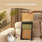 Wall Art Cat Scratcher, Decorative Vertical Cat Scratching Board, 17x12 Framed Cardboard Scratch Pad with Renter-Friendly No-Drill Wall Mount, Indoor Cat Toy & Furniture Protector(Yawning Kitty) 1
