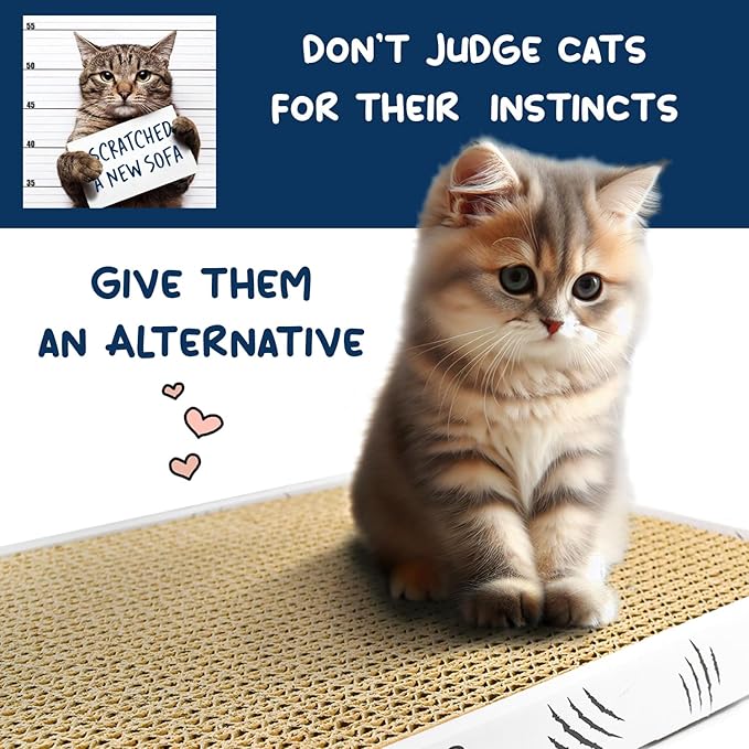 HQRP 3-pack Large Cat Scratcher Cardboard 17.5"x9.5" Cat Scratcher Box, Reversible Cat Scratch Pad Board, Wide Flat Scratching Pad for Cats, Corrugated Scratch Bed, Cardboard Scratcher for Indoor Cats