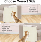 Cat Scratch Sofa Protector,23.6" L*19.6" W Cat Scratch Furniture Protector Pad, Couch Arm Sheild with Natural Sisal for Protecting Couch Sofa Chair Furniture(Beige/Left Handed)