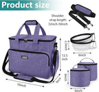 BAGLHER Dog Travel Bag, Airline Approved Pet Tote Organizer with Multi-Function Pockets, 2 X Food Storage Containers and 2 X Collapsible Bowls, Perfect Weekend Pet Travel Set for Dog, Cat Purple