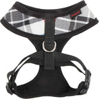 Puppia Junior Over-The-Head Dog Harness Checkered Pattern No Choke No Pull Adjustable Chest Belt Walking Training for Small and Medium Dog, Small, Black