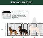 FXW Homeplus Unleashed Indoor Dog Playpen - Stress-Free and Safe Play, Heavy Duty 45 Inch 8 Panels Dog Pen for Large Dogs, Black│Patented