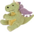 goDog Bubble Plush Dragons Squeaky Dog Toy, Chew Guard Technology - Lime, Large