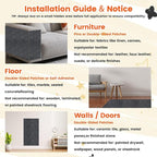 78.7"x15.8" Self-Adhesive cat Scratch pad - Trimmable Furniture Protector for Couch, Walls & Cat Trees | DIY Climbing Scratcher Pad with Twist Pins & Double-Sided Adhesives (Dark Grey)