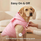 FLAdorepet Pink Pig Dog Costume,Halloween Holiday Pet Dog Piglet Outfits,Winter Coat Snowsuit Clothes for for Small Medium Large Dogs (Pig, S)