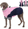 AOFITEE Dog Coat- Two Legged Large Dog Winter Jacket - Zipper Dogs Cold Weather Coat with Harness, Warm Pet Puffer Jackets Reflective Pet Snow Coats for Border Collie, Beagle, PinkNavy XL
