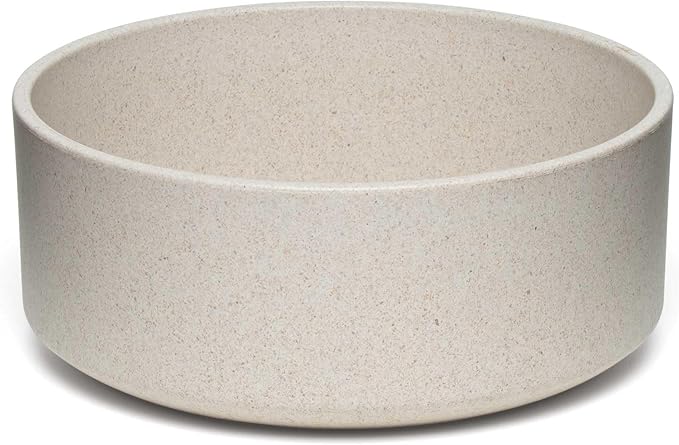 Loving Pets - Dolce Bamboo - Eco-Friendly Pet Bowls & Dishes for Dog, Cats, Puppy Food and Water Dish -Sustainable and Dishwasher Safe, Made with Real Bamboo (Medium, Oat-Beige)