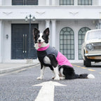 Warm Fleece Dog Coats for Large Dogs,D-Rings Waterproof Puppy Jacket for Cold Winter,Pink XXXL