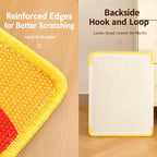 Cat Nail File Scratching Board, Natural Art Cat Scratcher, Wall-Mounted, Corner-Mounted, or Floor-Mounted, 15" x 12" Sisal Mat for Nail Trimming and Furniture Protection (Yellow Harvest)
