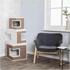 Trixie Lilo Cat Condo | 3-Story Condo Tower | Scratching Surface | Removable Cushions | Brown