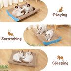 Cat Scratcher Bed Cardboard Cat Scratching Board 22.8 * 16.5 inches Large Corrugated Cat Scratch Pad for Indoor Cats，Furniture Protector