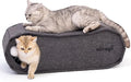 NATUYA Cat Bed Cave for Indoor Cats, Large Cat Lounge Cave Bed with Toy Ball, Enclosed Scratch Resistant Detachable Felt Cat Hideaway Bed for Cats up to 22 Lbs