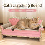 SONGWAY Cardboard Cat Scratcher Bed - Couch Shaped Cat Scratching Board, Cute Lounge Bed Scratching Pad for Indoor Cats Resting Playing