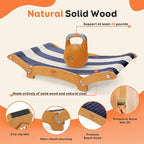 Extra-Larger Sisal Cat Scratcher Bed, Durable Cat Scratching Post with Hammock for Indoor Cats Lounger & Sleep & Scratch, Natural Sisal Cats Scratch Pad, Sturdy Solid Wood Frame (BeigeBlue)