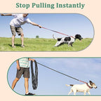 Mayerzon No Pull Dog Prong Collar Martingale, Personalized Pinch Collar with Geometric Patterns for Large Medium Small Dogs for Walking Training Festival, Easy to Use(M, Ethnic Green)