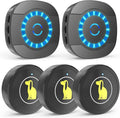 Dog Door Bell, Dog Bell for Training Doggie Door Bell for Dog Puppy Training Sliding Door/Go Outside Doorbell and Waterproof Touch Button