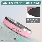 Coldest Dog Bowl - Anti Rust Metal, Non Slip, 3 Layers Insulated Stainless Steel Dog Bowls - Spill Proof & Heavy Duty - Water Bowl for Dogs, Cats & Pets, Dish Washer Safe (21 oz,Cotton Candy Pink)