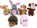 ZippyPaws Burrow Replacement Miniz - Interactive Dog & Puppy Toys for Boredom, Stimulating Pet Products to Keep Them Busy, Plush Refills for Hide & Seek Puzzle, Enrichment Squeaky Toys - Mixed 6 Pack