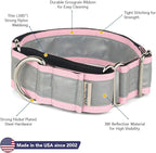 If It Barks - 1.5" Reflective Martingale Collar for Dogs - Adjustable - Made in USA - Strong, Durable, and Comfy - Ideal for Training - Suitable for Most Breeds - Medium, Pink
