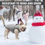 SCENEREAL Winter Dog Vest Coat with Harness Built in, Warm Dog Jacket, Small Medium Dogs Cold Weather Coats with Zipper, Fleece Puffer Vest Windproof Snow Clothes for Puppy Pet