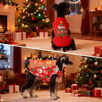 KOOLTAIL Christmas Shirts Clothes-2 Pack Dog Sleeveless Vest with Cute Printing, Soft Stretchy Breathable Cotton Pet T Shirt Apparel for Extra Small Medium Girl&Boy Dogs Puppy Cats