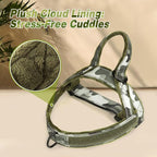Forestpaw No Pull Dog Harness with Large Handle,Slip on Reflective Vest with Quick Release Buckle,Comfortable Flannel Lining for Medium Large Dogs Walking Training (Includes 3 Patches),Green Camo M
