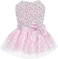 CuteBone Dog Birthday Dress Girl Puppy Skirt Tutu Cat Wedding Outfit Pet Party Clothes for Small Dogs Costume DD16L