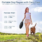 Dog Playpen,Pet Playpen,Foldable Puppy Cat Playpen,Portable Exercise Kennel Tent Crate,Water-Resistant Breathable Shade Cover,Indoor Outdoor Travel Camping Use for Small Animals with Carrying Case(M)