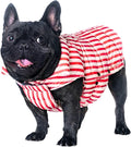 SPACE LION Dog Puffer Jacket, Down Winter Coat, Durable Outdoor Coat for Cold and Windy Conditions, Waterproof, Lightweight Jacket, Adjustable Fit for Small, Medium, Large Dogs(RedStripe, Size20/XL)