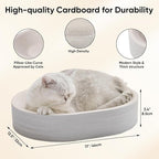 NATUYA Oval Cat Scratcher Bed, Modern Cat Scratching Bowl Bed, Durable Kittens Scratching Board Corrugated Lounge, Furniture Protector