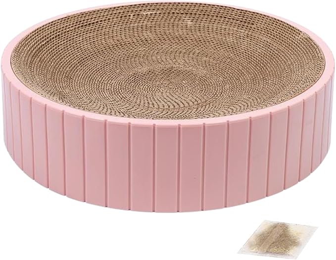 Cardboard Cat Scratcher Round Cat Scratching Board Cardboard Bowl Nest Pet Scratch Scratching Pad Lounge Bed Corrugated Paper Design for Clawing and Resting